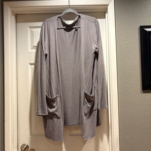 Gently Used Zyia Active Gray Lounge Boyfriend Cardigan